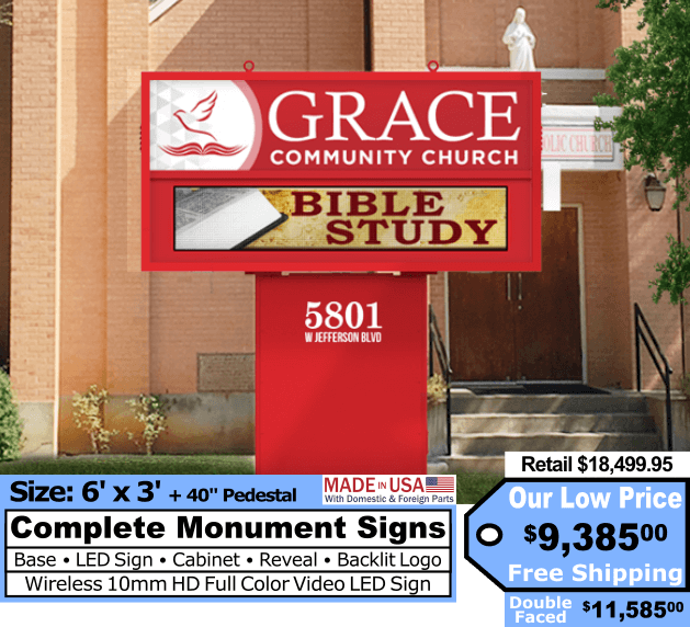 6x3 Monument LED Sign
